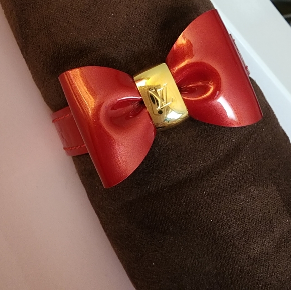 Louis Vuitton 🔥Fire Red🔥 Rare Bow Bracelet - Picture 1 of 5